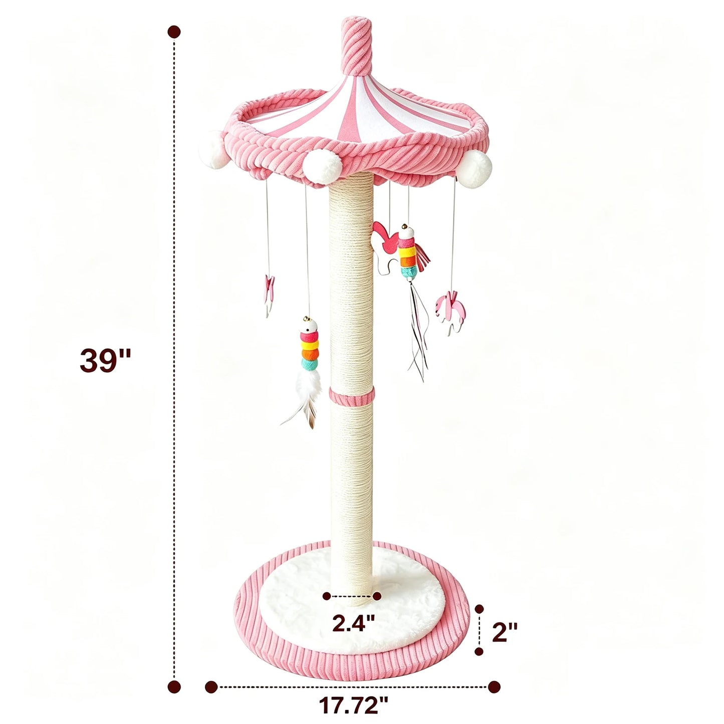 CWV Interactive Cat Tree With Rotating Feather Teaser