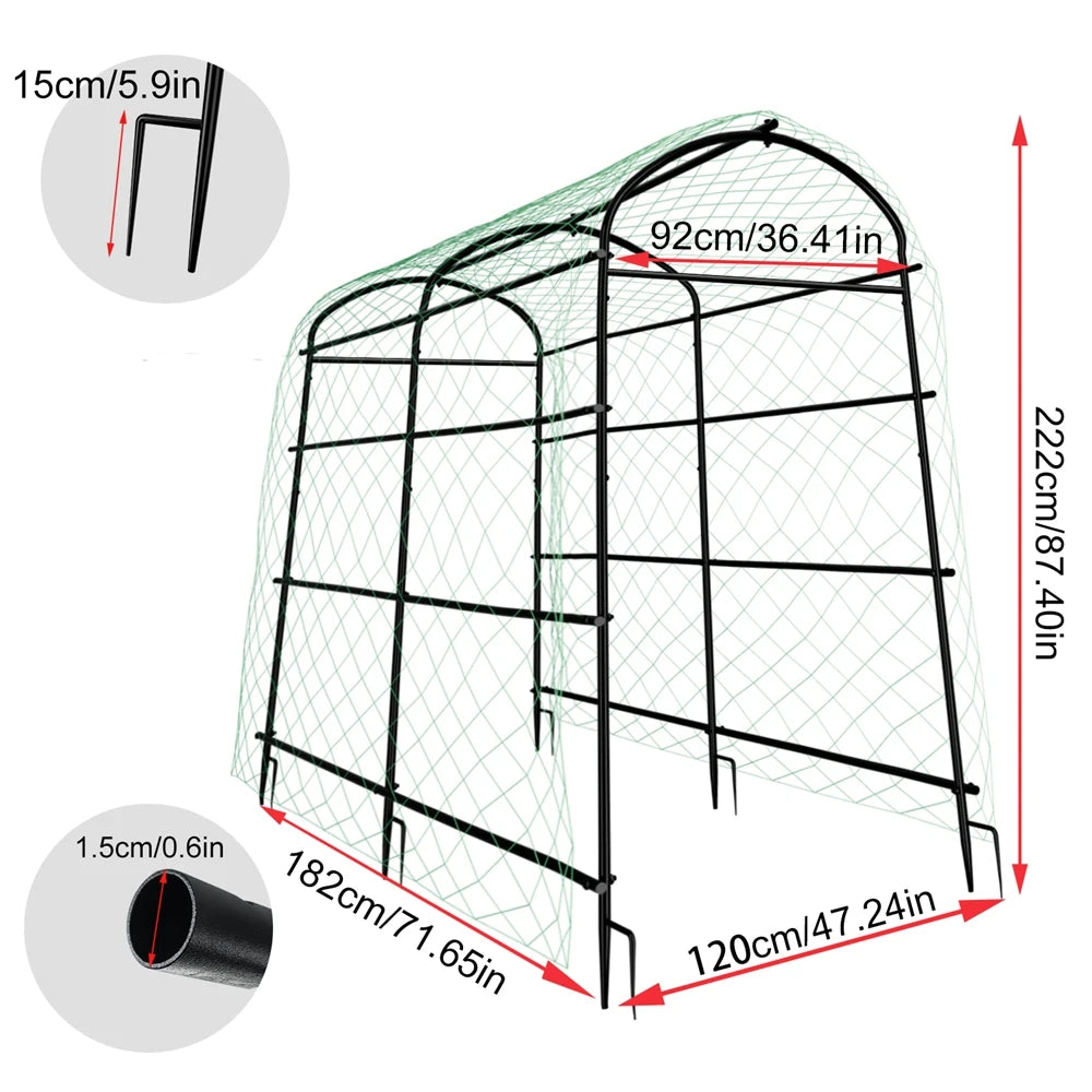 Wisfor U Shaped Metal Garden Trellis Support Frame Climbing Vegetables