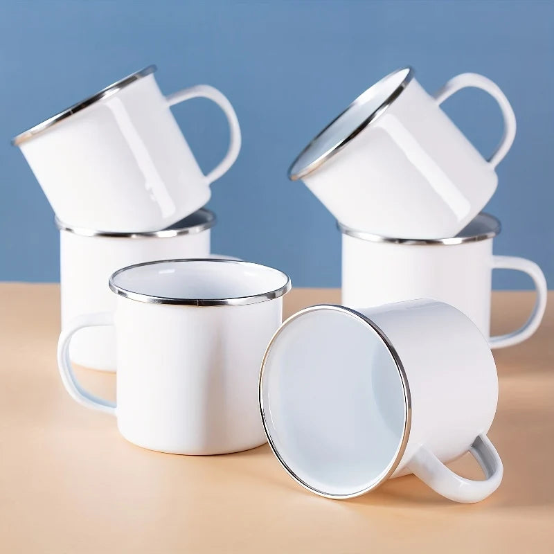 Enamel Mugs Set For Camping Kitchen And Gatherings