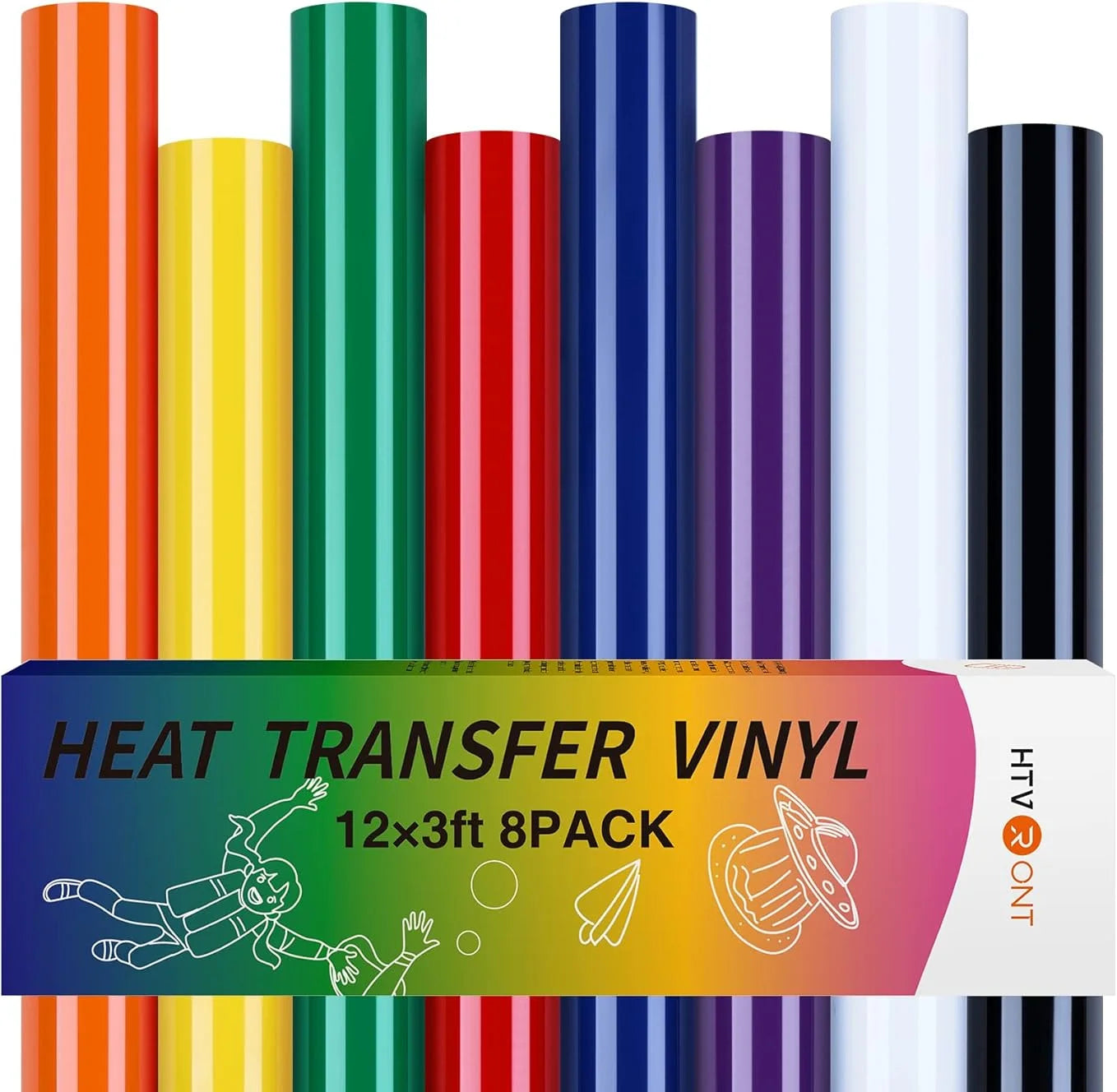 HTVRONT Self Adhesive Heat Transfer Vinyl For Crafts