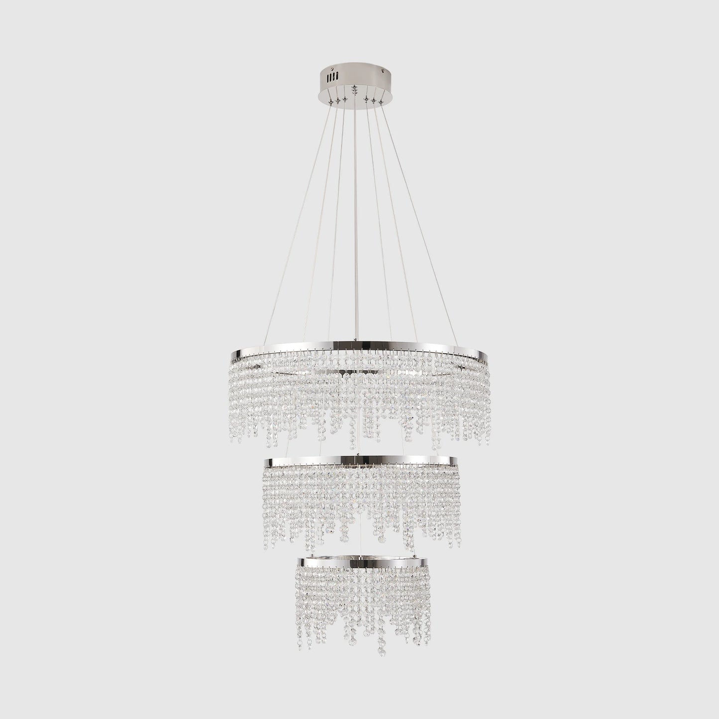 Crystal Chandelier Pendant Light Adjustable Color Temperature 3000K To 6000K