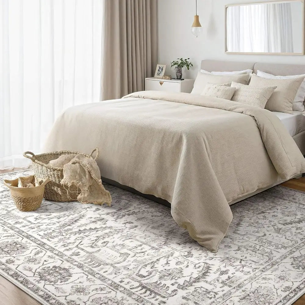 Kilim Style Non Slip Area Rug Machine Made Polyester