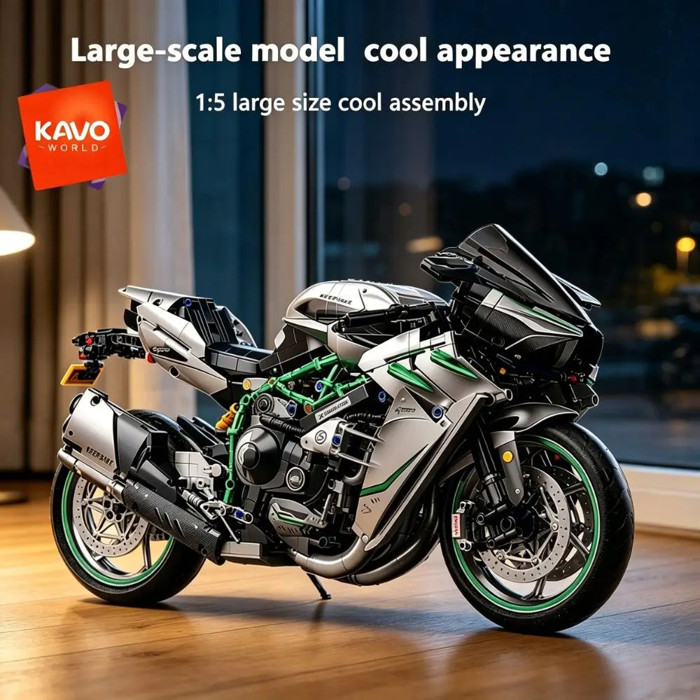 KA Kavoworld Classic Locomotive Motorcycle Building Blocks Kit