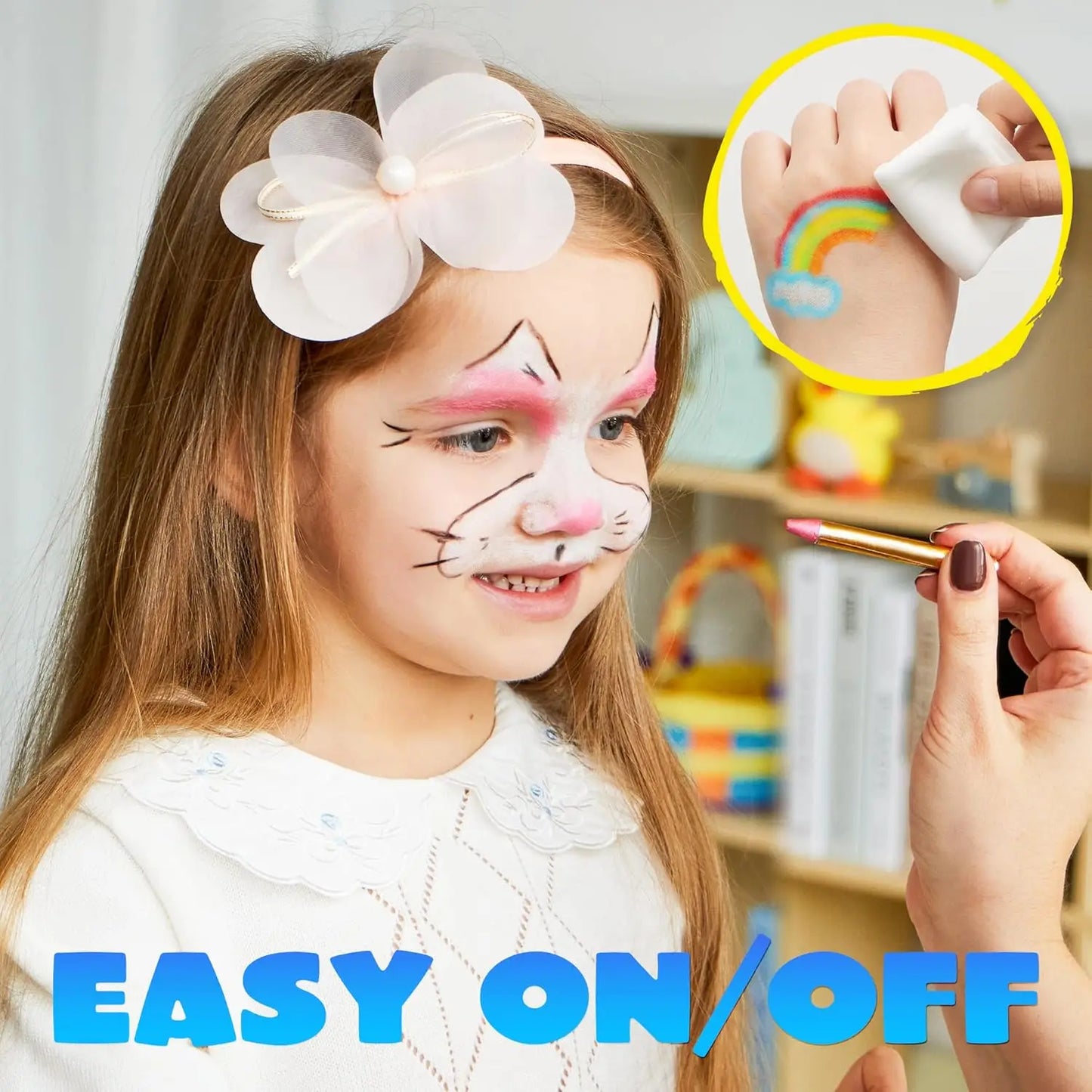 Joyfy 42-Piece Face And Body Paint Crayon Set For Parties