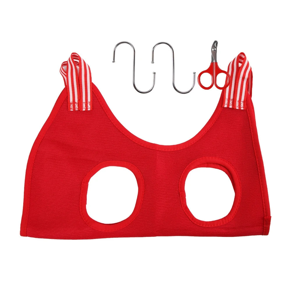 Dog Cat Grooming Hammock Bath Bag For Nail Cutting Anti Scratch Restraint