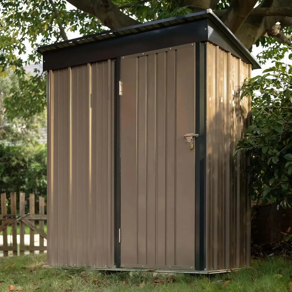 Outdoor Metal Storage Shed Lockable Anticorrosion Waterproof