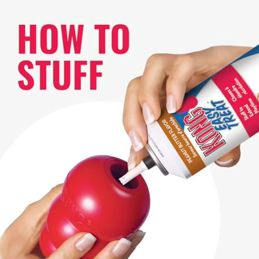 Stuffable Dog Chew Toy With Treat Filling And Erratic Bounce For Dogs