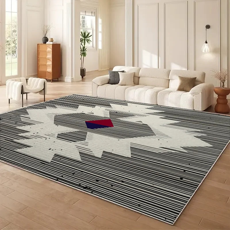 VIKAMA Moroccan Geometry Area Rug For Living Room Decor