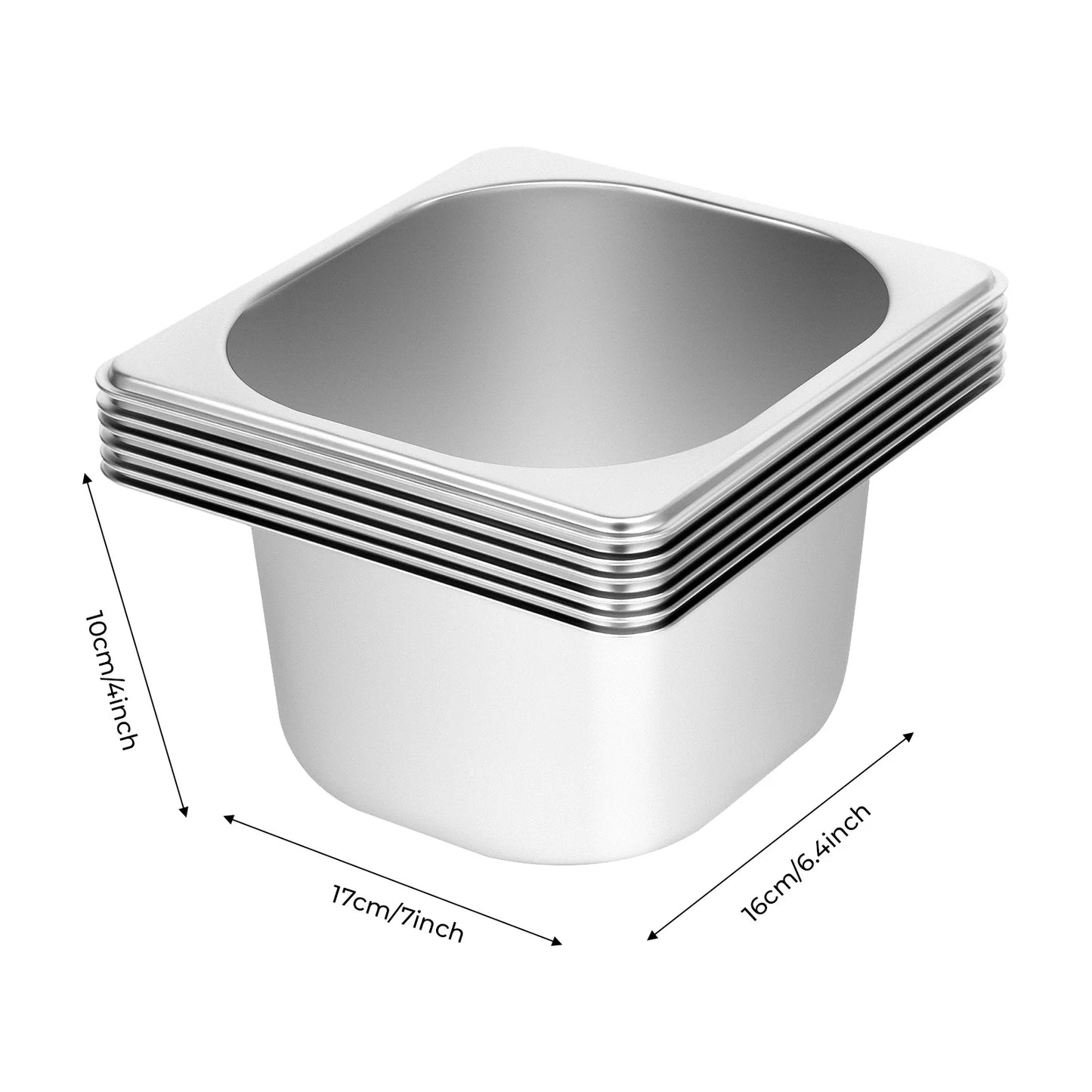 Bymaocar Countertop Food Container Six Pan Condiment Dispenser