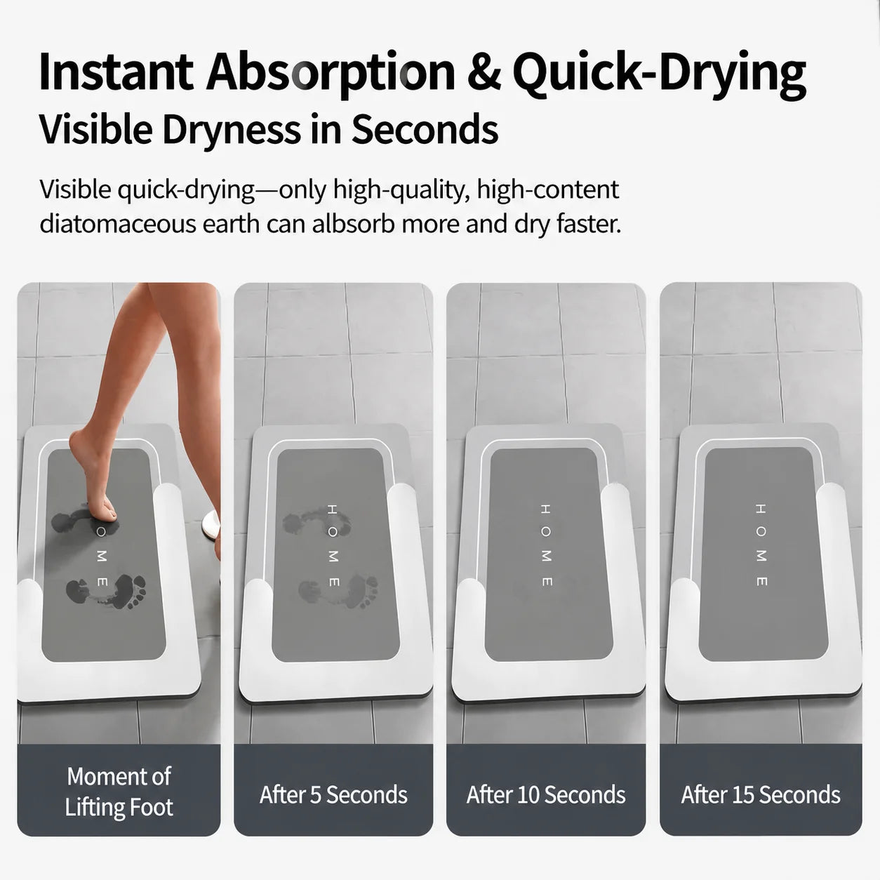 Bath Toilet Rug Set 3 Piece Absorbent Quick Dry Bathroom