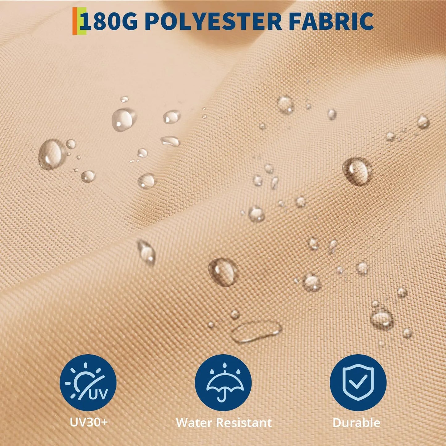 Solar LED Patio Umbrella With Push-Button Tilt And Crank Waterproof