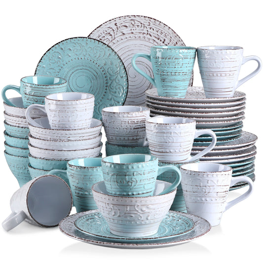 Malacasa Premium Ceramic Dinnerware Set With Plates And Bowls