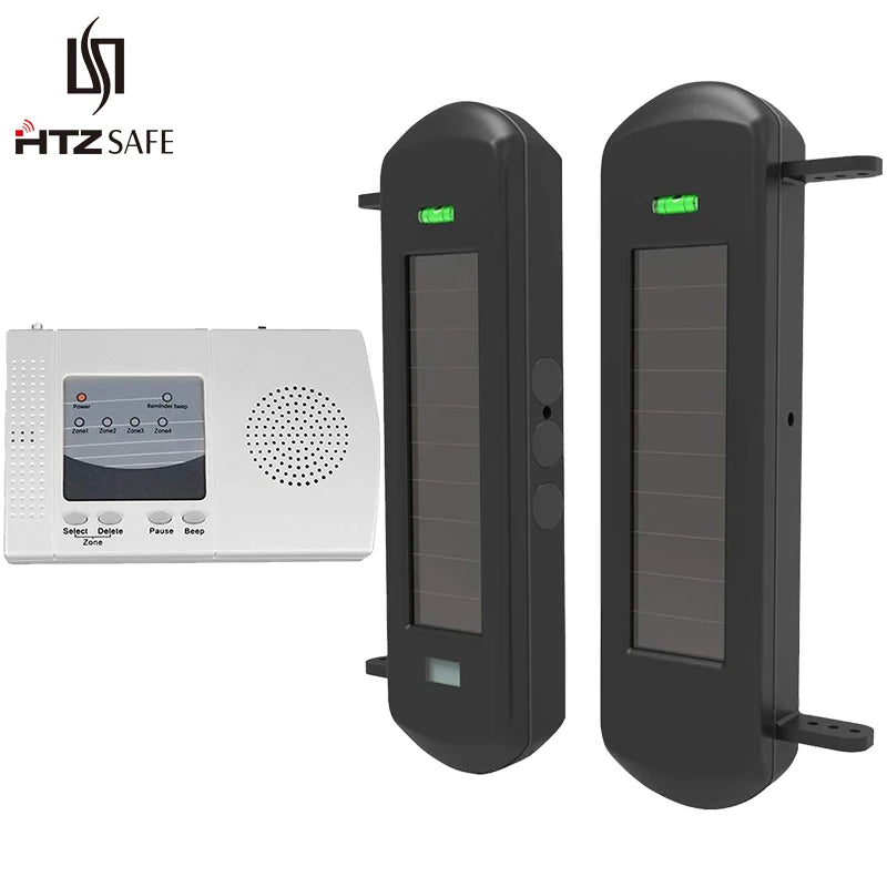 HTZSAFE Solar Beam Driveway Alarm System With Wireless Range