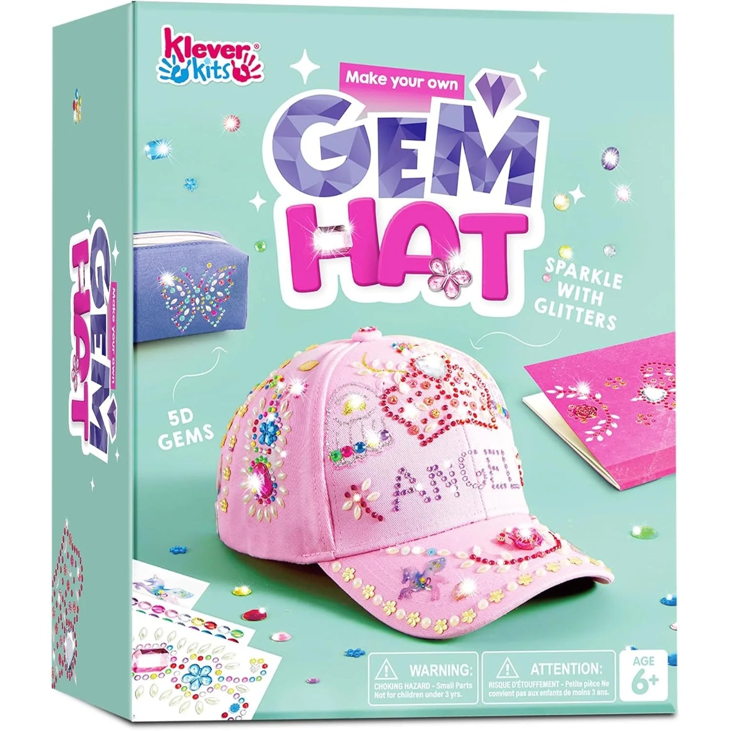 Joyfy Decorate Your Own Baseball Cap Art Kit With Gems And Stickers