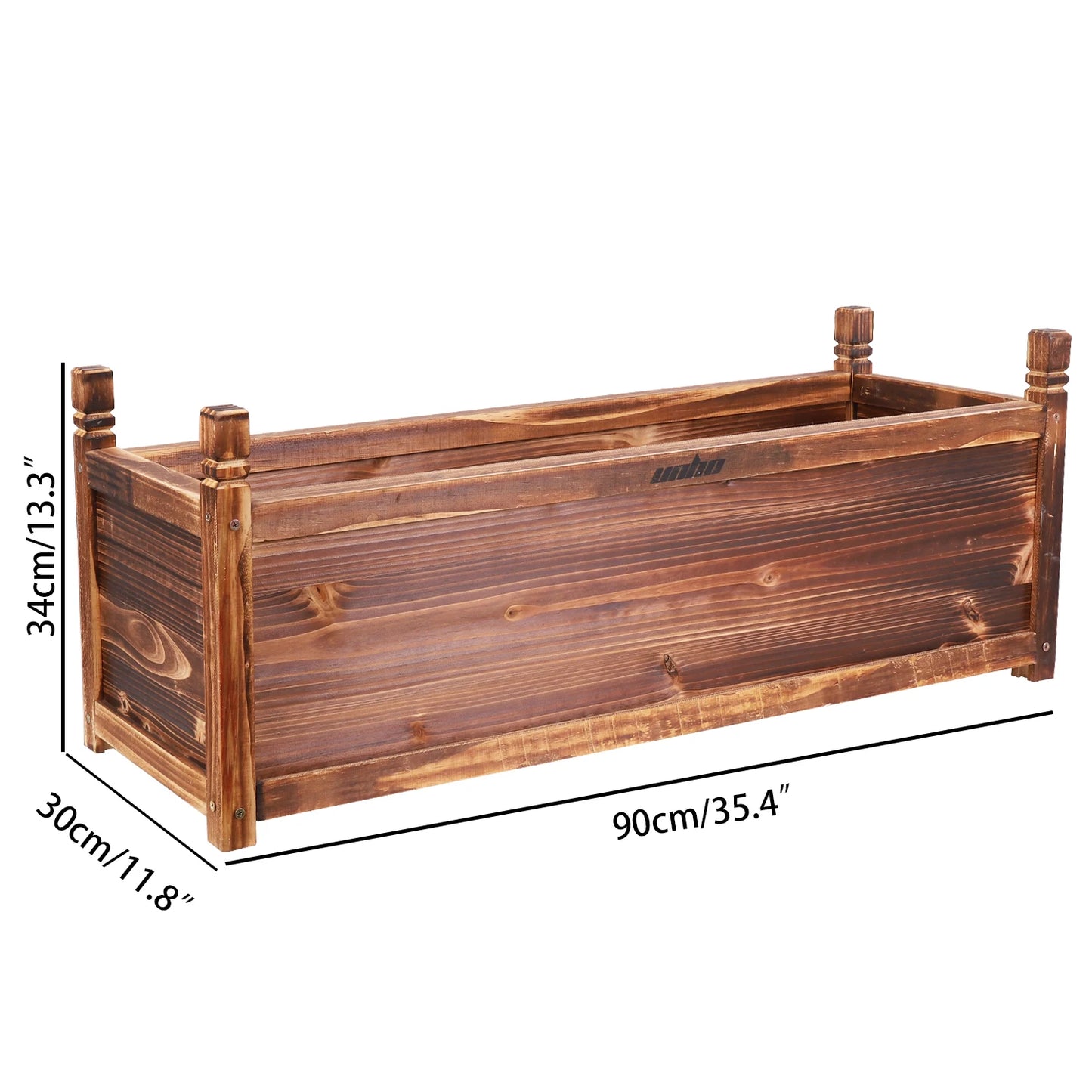 Premium Pine Wood Raised Planter Box For Indoor Garden Use