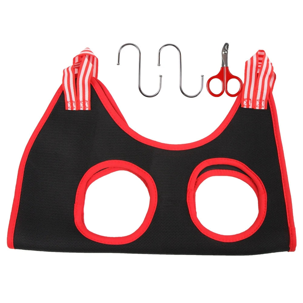 Dog Cat Grooming Hammock Bath Bag For Nail Cutting Anti Scratch Restraint