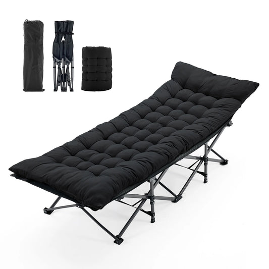 JHK Outdoor Folding Camping Lounge Chair With Portable Comfort