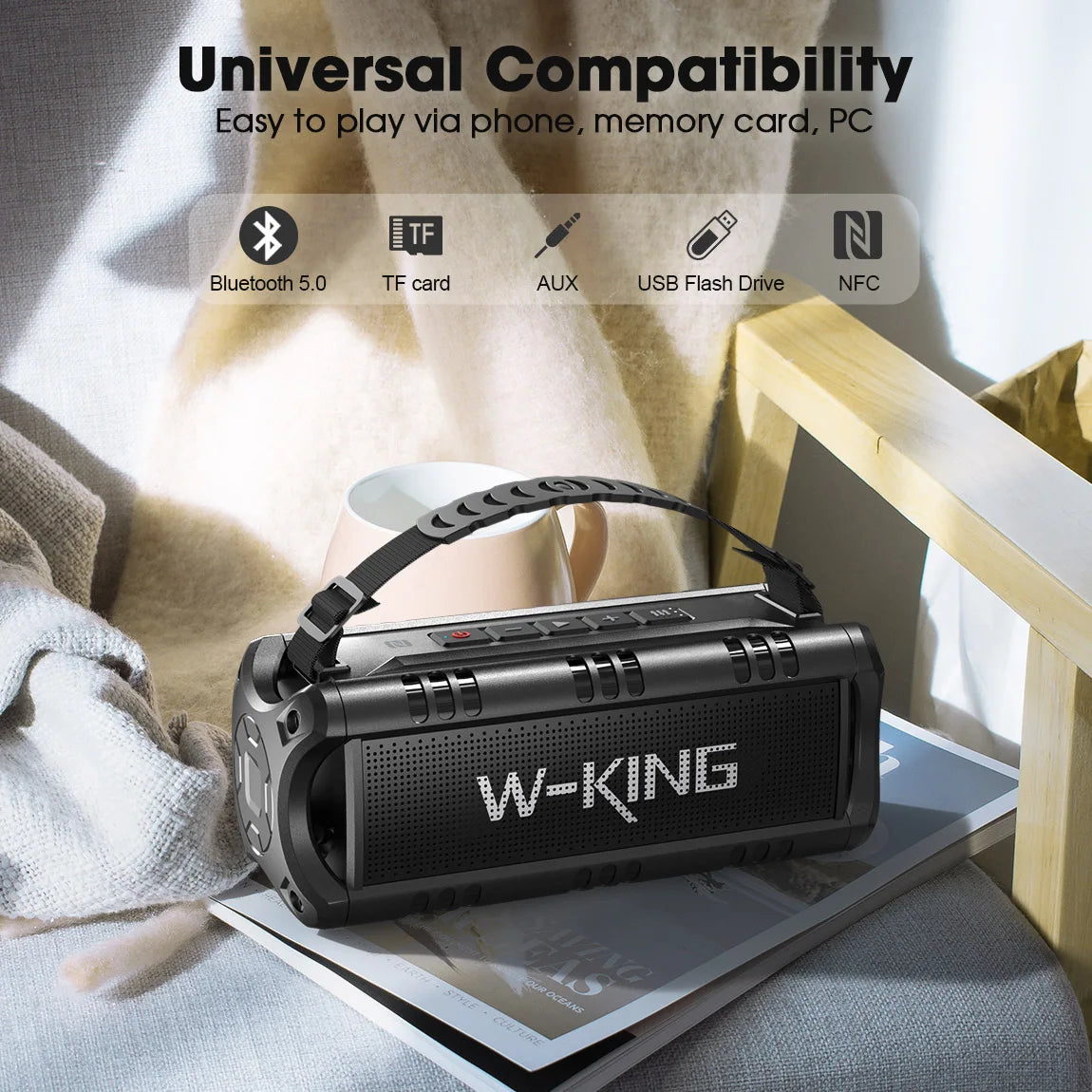 W-King D8mini 30W Bluetooth Speaker For Portable Outdoor Use