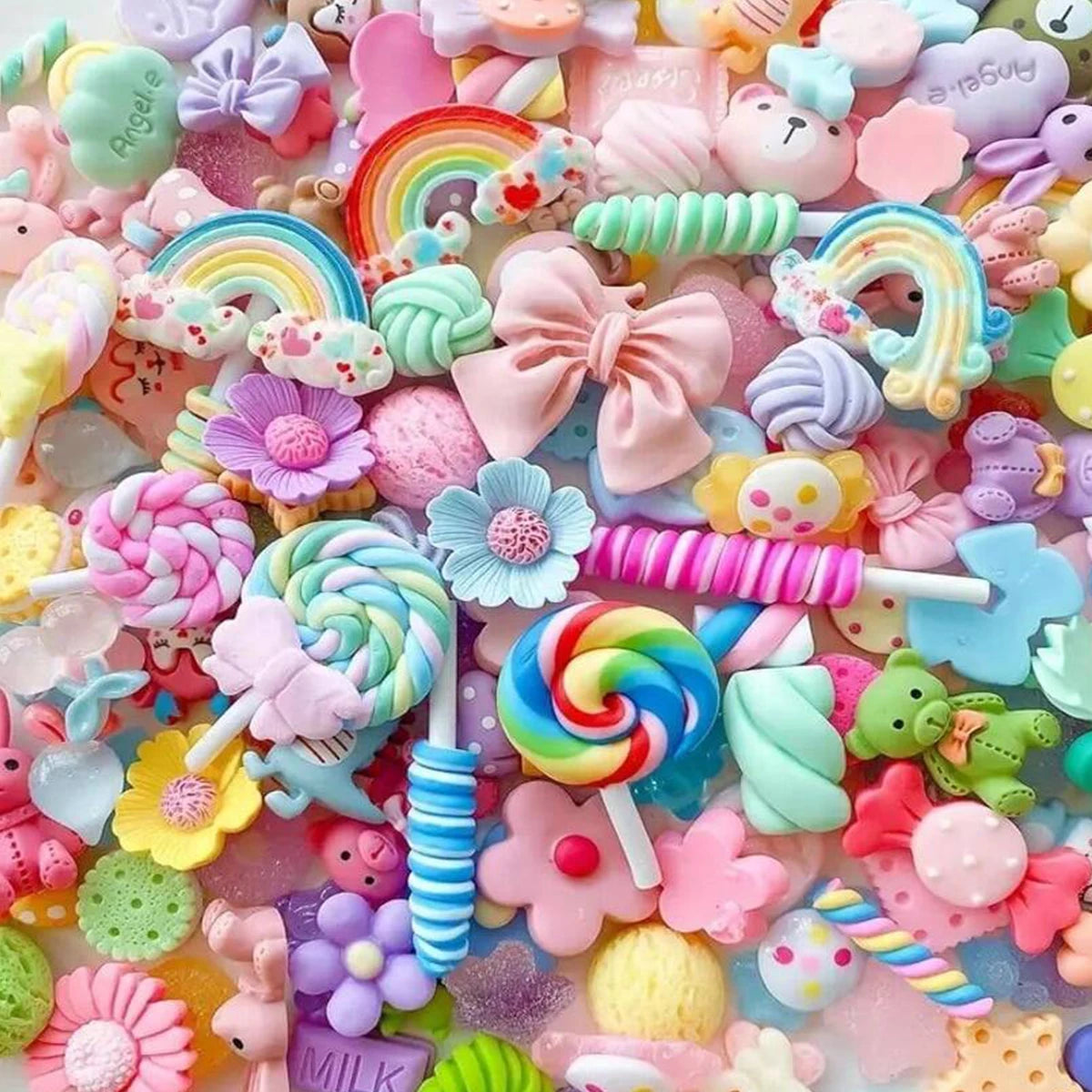 Slime Pendants Set Resin Flat Back Candy DIY Craft Decorations