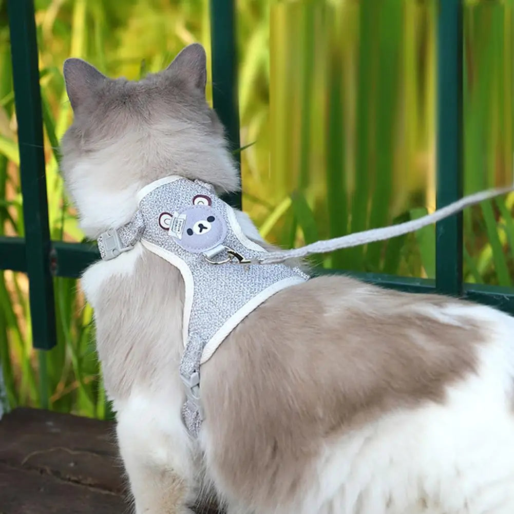 Pet Harness Leash Set Adjustable Breathable Vest For Small Pets