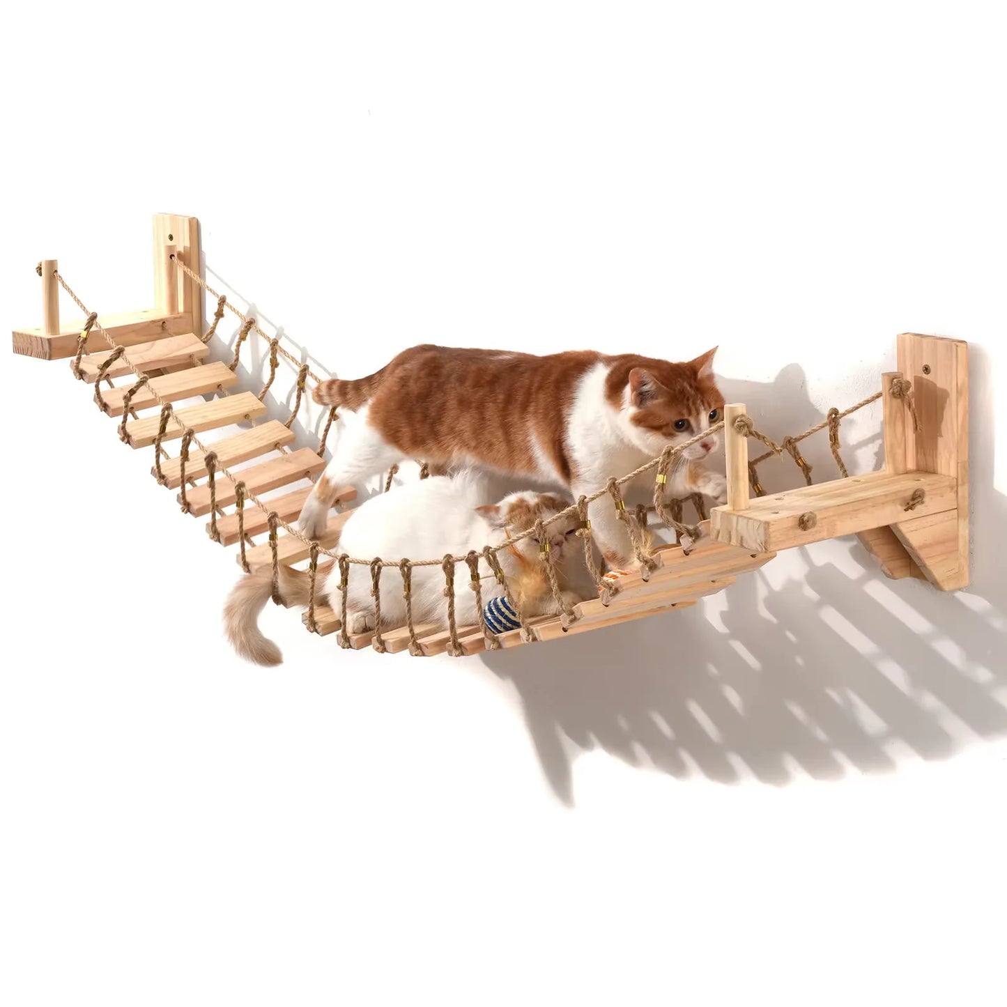 Wall Mounted Cat Roped Bridge With Sisal For Indoor Cats