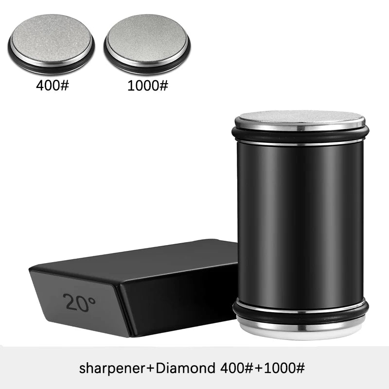 Rolling Knife Sharpener Double Sided Sharpening Stone 15 To 20 Deg Magnetic