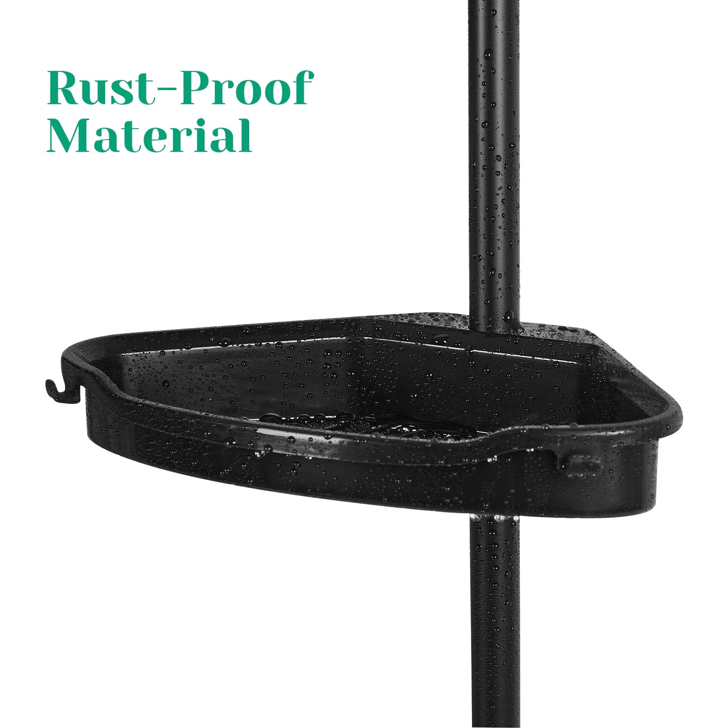 HiMISS Corner Shower Caddy With Tension Pole 4-Tier Bathroom Organizer