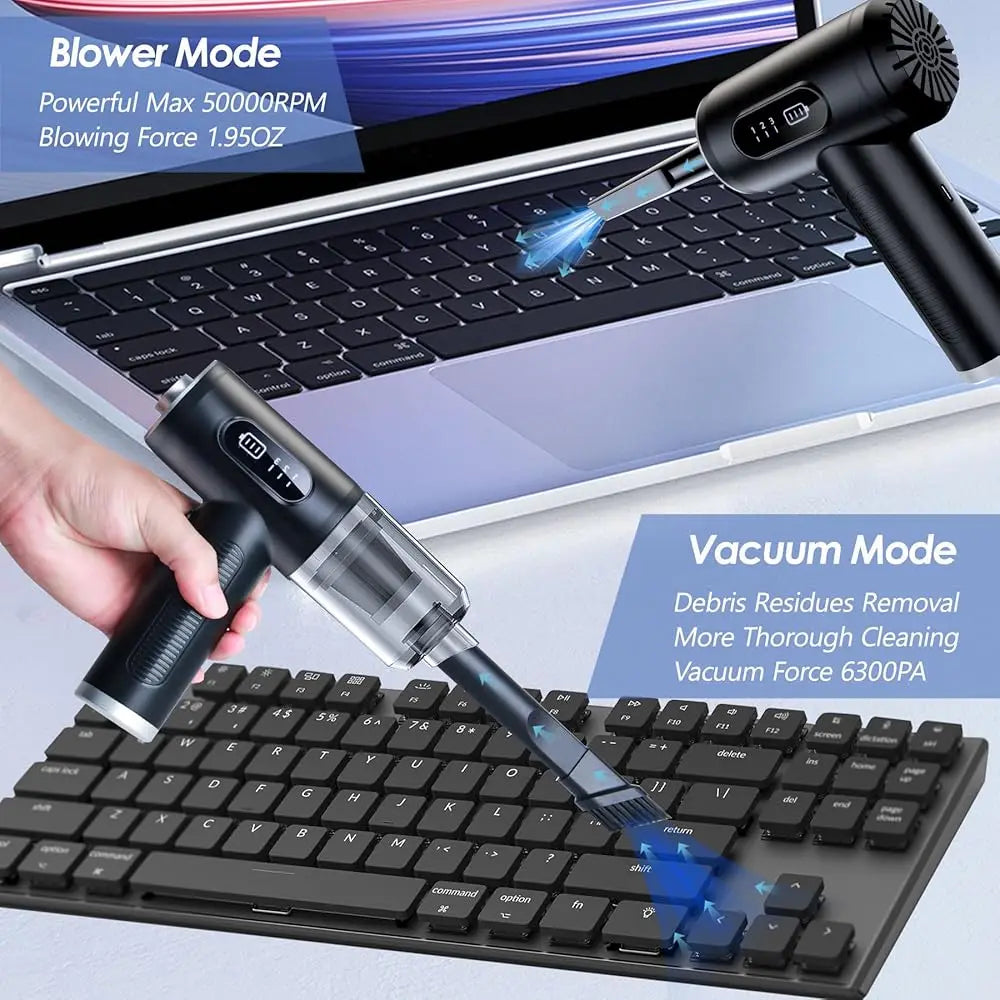 PYLV Electric 2-In-1 Cordless Air Duster and Vacuum for Electronics