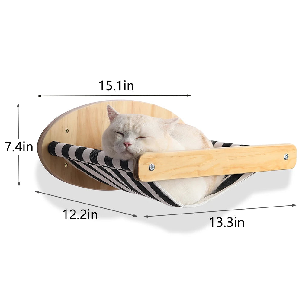 Petravel Cat Wall Shelf Climbing Tower With Sisal Scratching Post