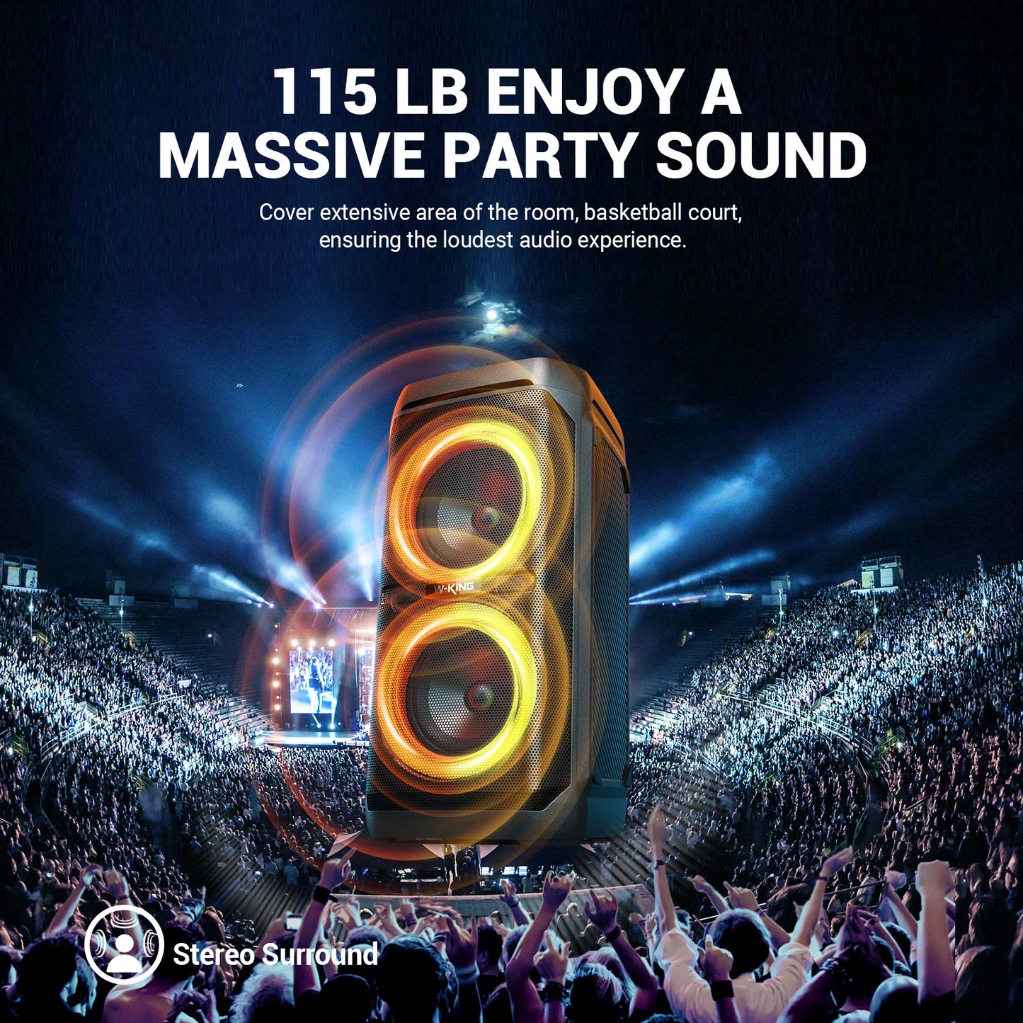 W-KING Wireless Bluetooth Speaker With Deep Bass And Waterproof Design