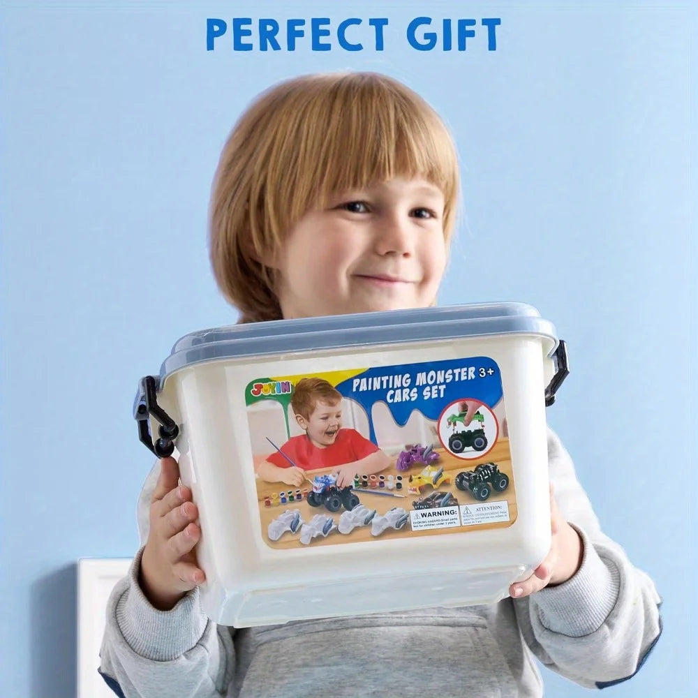 Joyfy Kids Craft Kit Build And Paint Monster Car Set