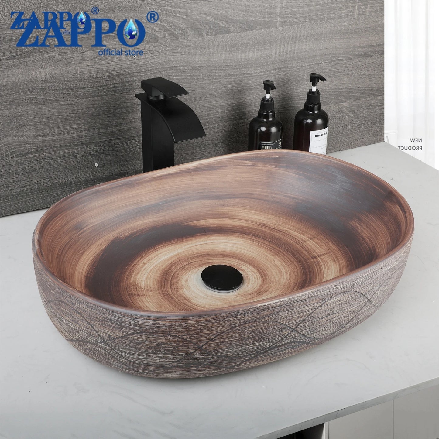 Mekkhalas Premium Ceramic Oval Vessel Sink For Home