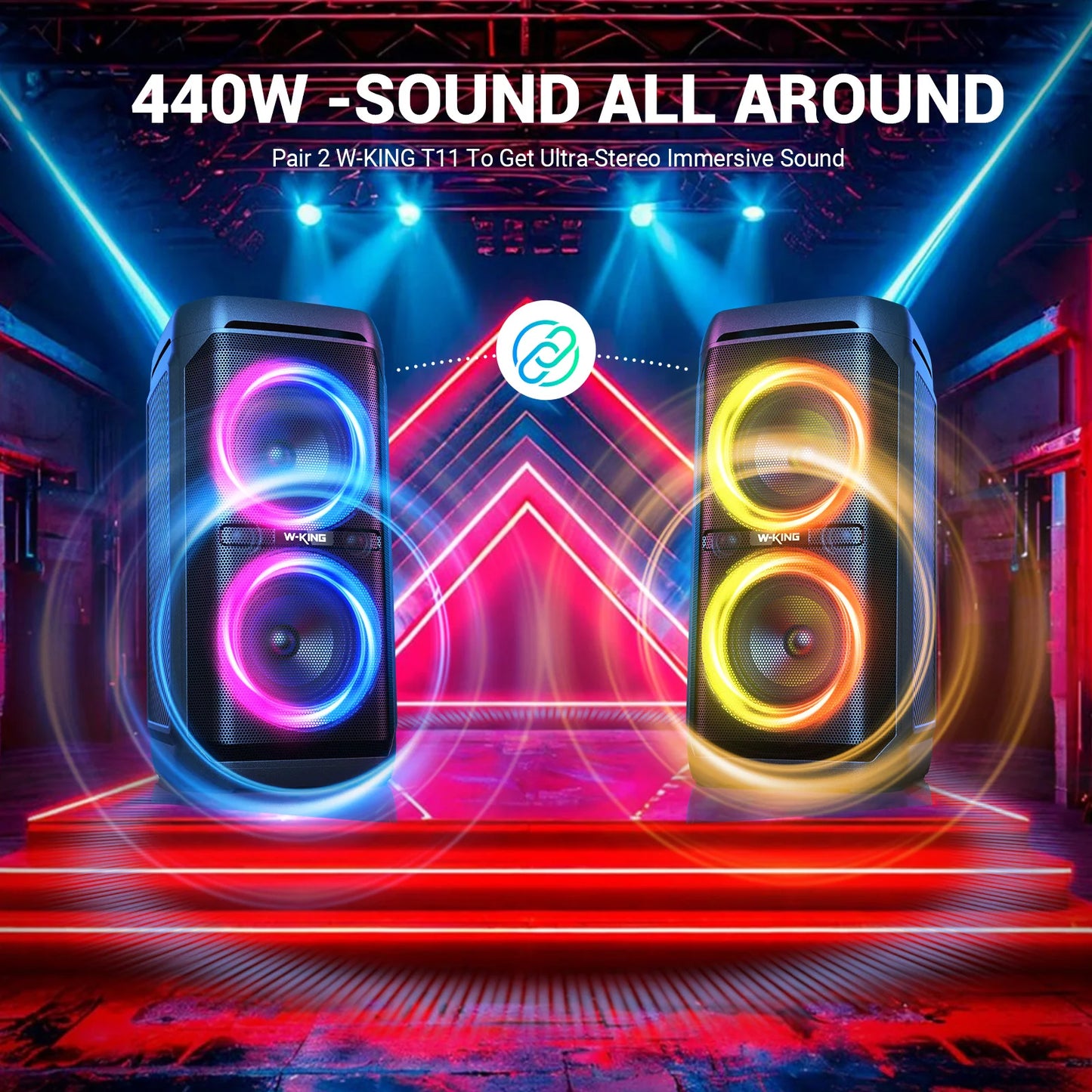 W-KING Wireless Bluetooth Speaker With Deep Bass And Waterproof Design