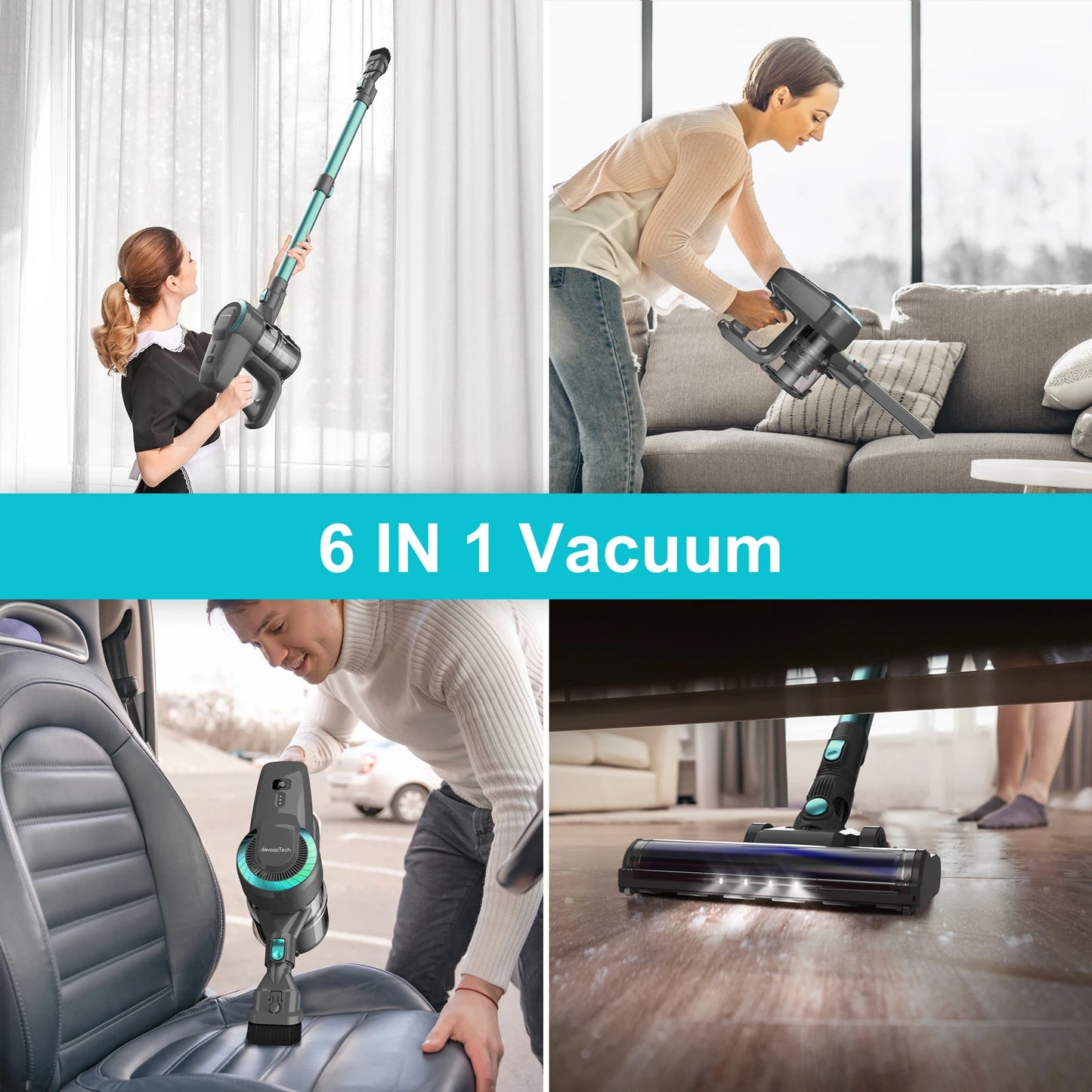 INSE YISORA N300 Cordless Upright Vacuum Cleaner For Carpets And Hard Floors