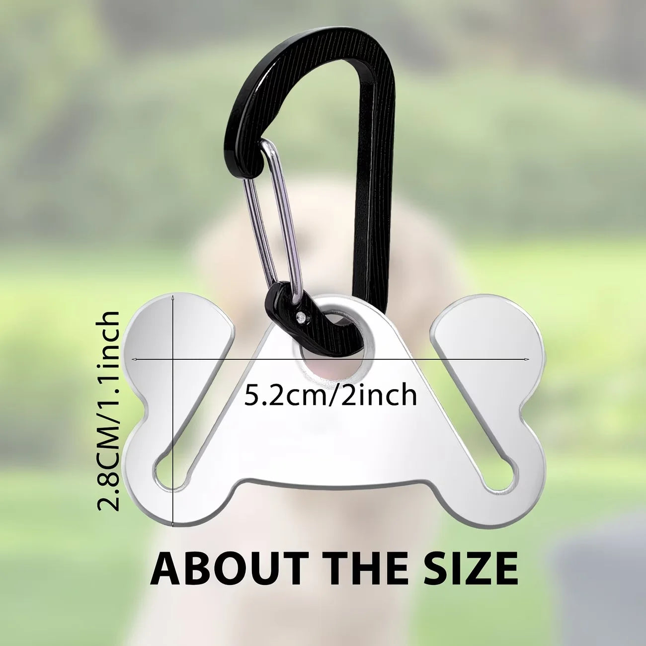 Stainless Steel Hands Free Dog Poop Bag Holder With Clip