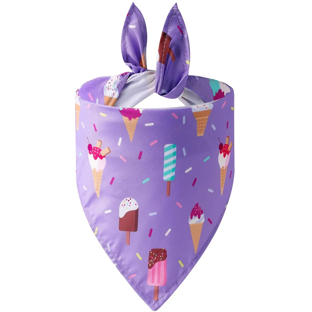 Sucado Fruit Floral Dog Bandana Washable Soft Kerchief