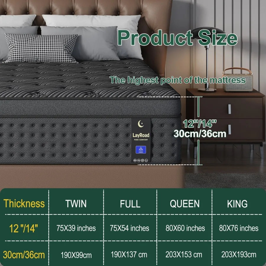 Memory Foam Hybrid Mattress With Pocket Springs Medium Firm
