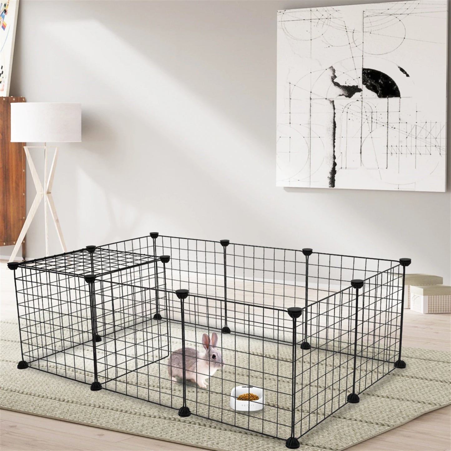 Pet Playpen Small Animal Cage Indoor Portable Metal Wire Fence