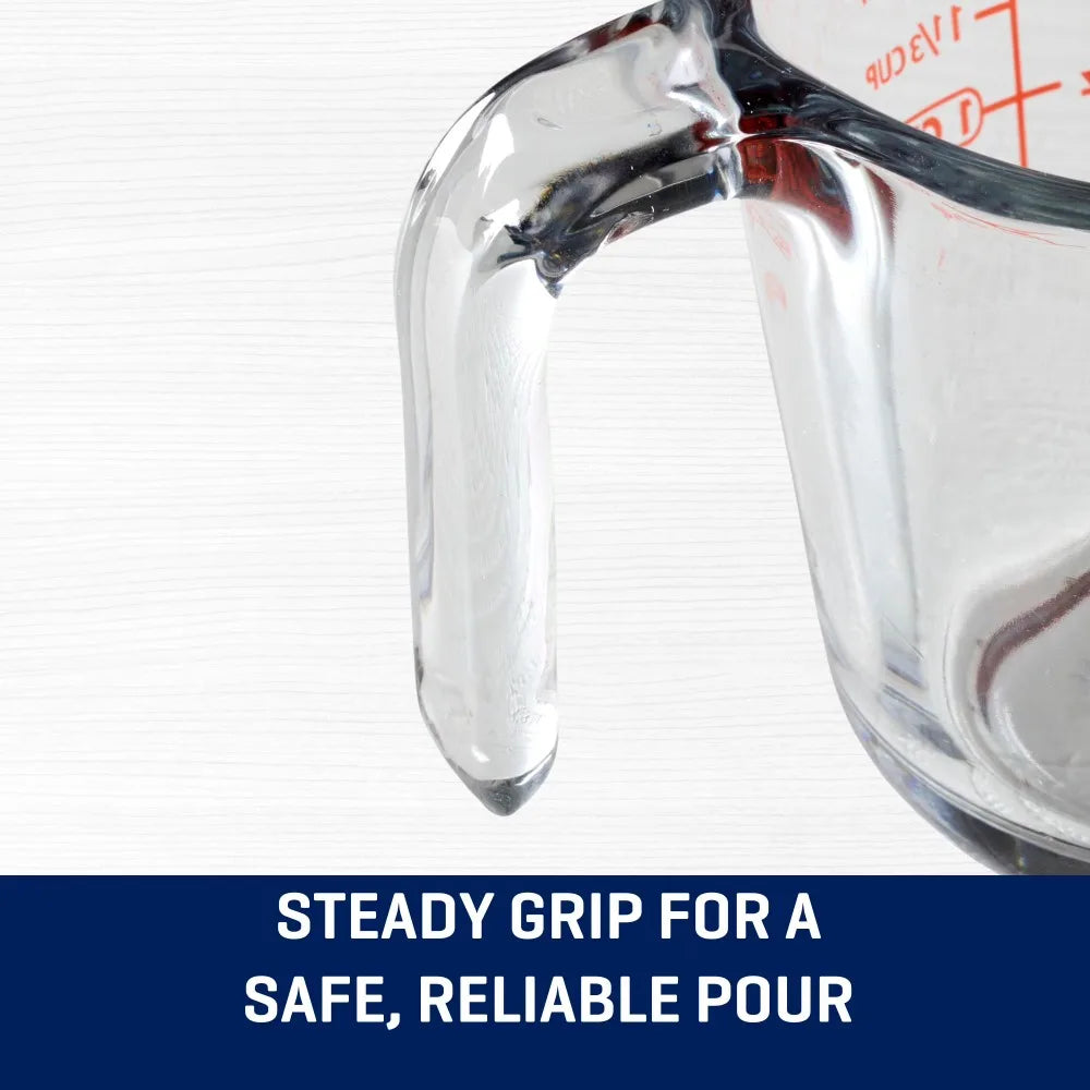 Glass Measuring Cup With Spout And Handle For Kitchen Baking