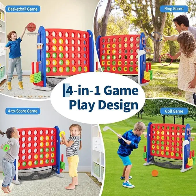 HiMISS Giant Connect 4 Outdoor Game Set With Carry Bag