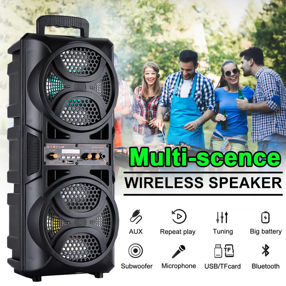 CURUK 3000W Bluetooth Portable Speaker Subwoofer With Microphone