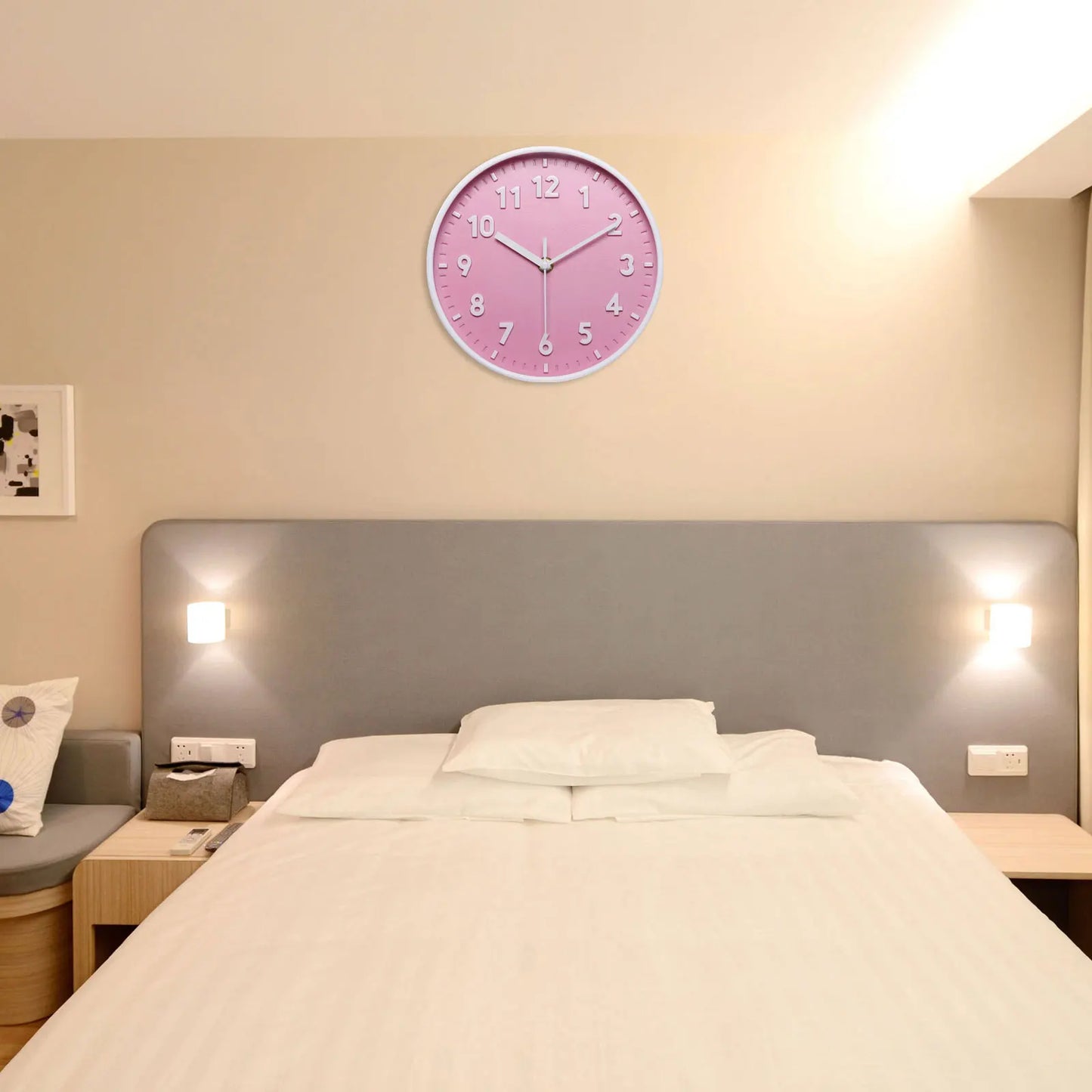 UXCELL Wall Clock Quartz Silent Battery Operated For Office Bedroom