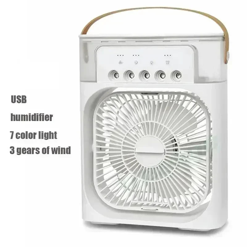 OIMG Multifunctional Humidifier Fan USB Portable Air Cooler Night Light