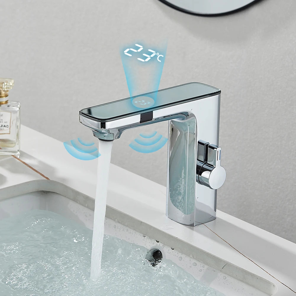 Uythner Smart Sensor Basin Faucet Digital Display Touchless