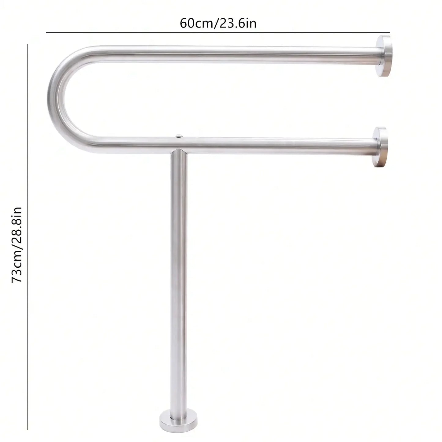 U Shaped Handicap Grab Bar Stainless Steel Bathroom Safety Rail