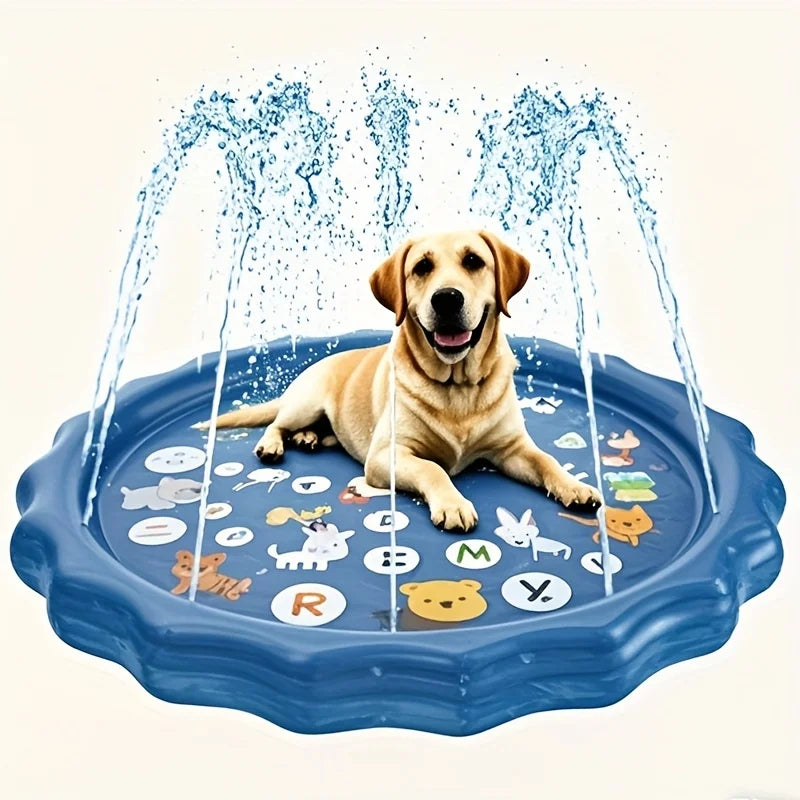 Outdoor Dog Bath Basin With Water Spray And Cooling Pool