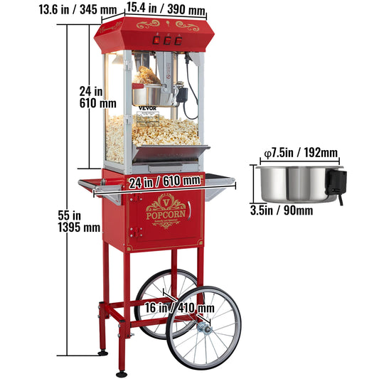 SucceBuy Electric Popcorn Maker For Commercial Use Popper