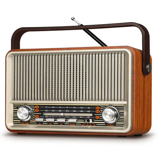 PRUNUS J120 Portable AM FM Radio Bluetooth Speaker