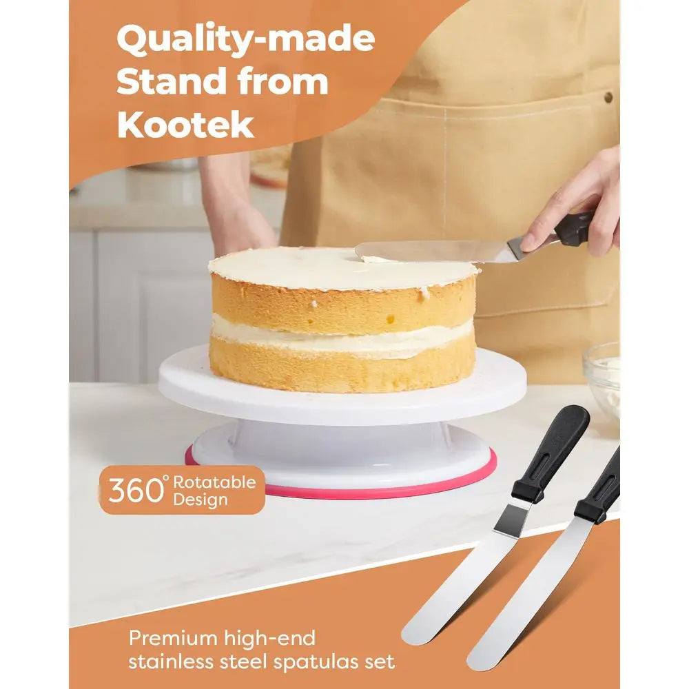 Essential Cake Decorating Kit With Piping Tips Turntable Springform Pans