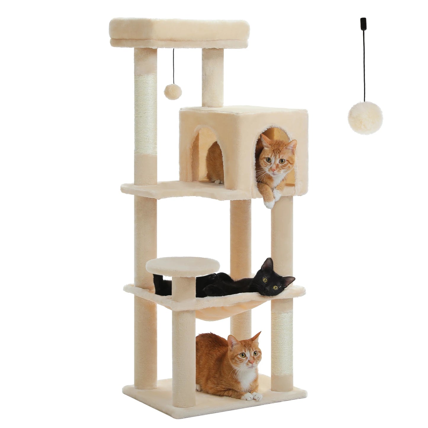 PAWZ Road Four Level Cat Tree With Sisal Posts